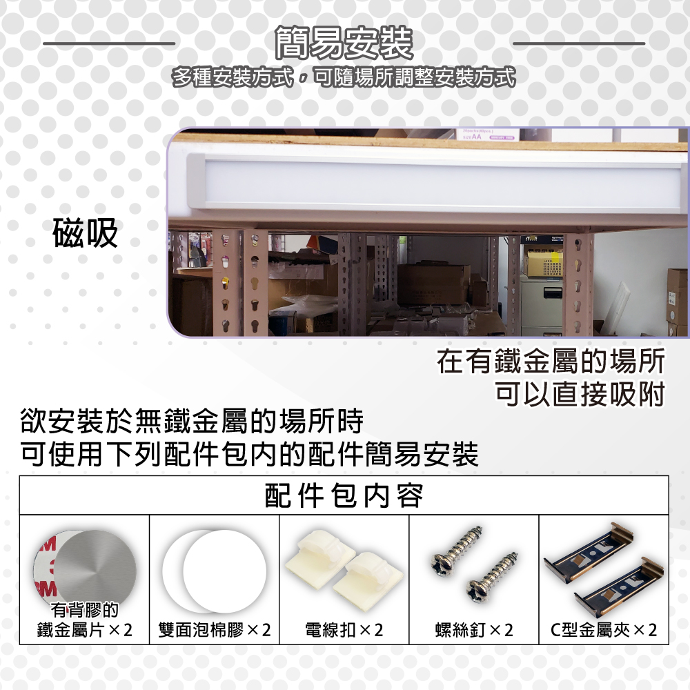 多種安裝方式,可隨場所調整安裝方式
