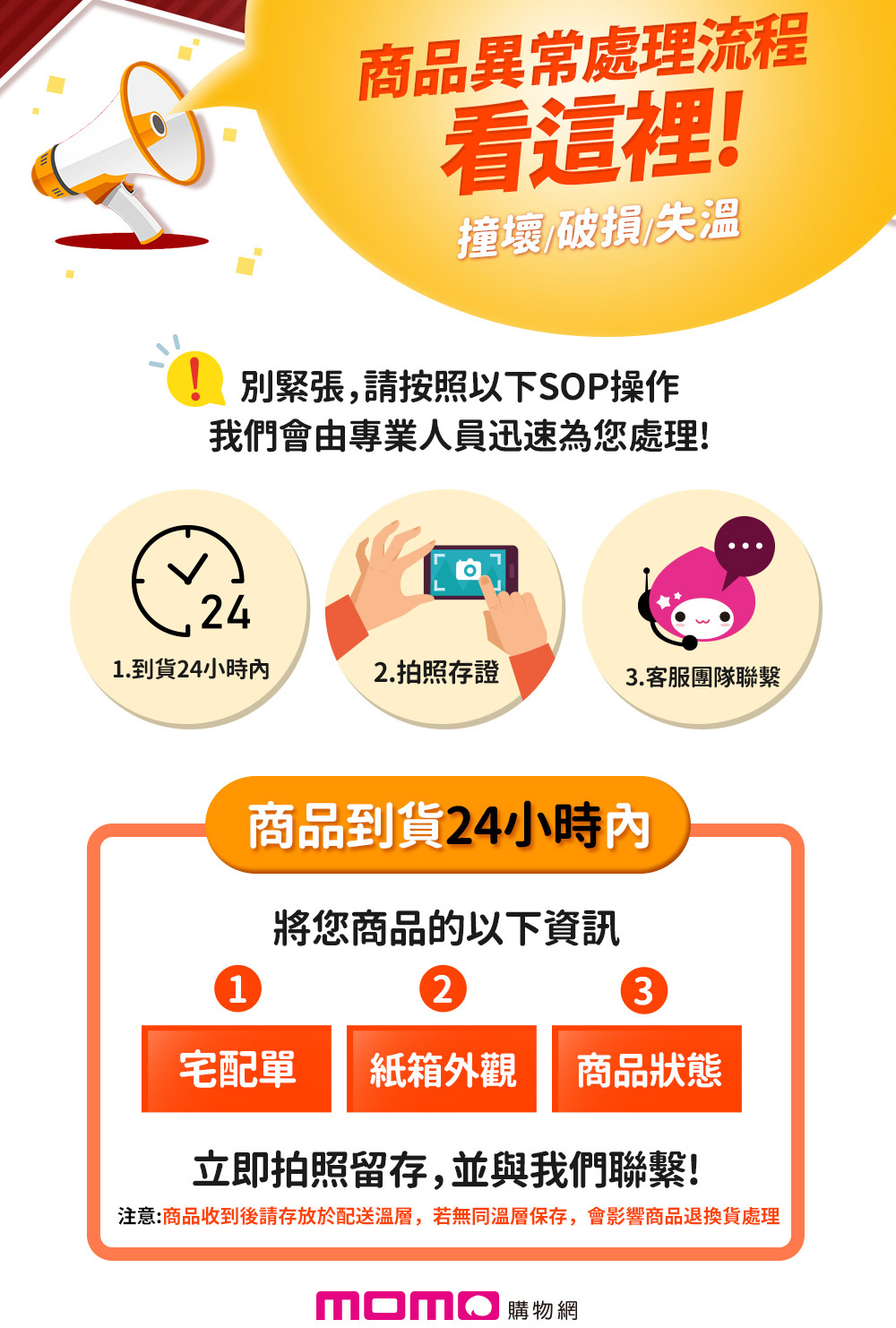 注意商品收到後請存放於配送溫層,若無同溫層保存,會影響商品退換貨處理