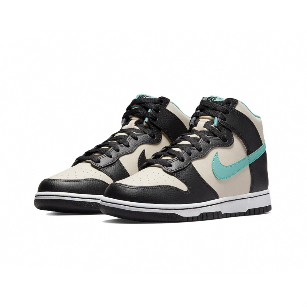 Nike Dunk High EMB Beige Black Washed Teal 米黑綠高筒休閒鞋DO9455