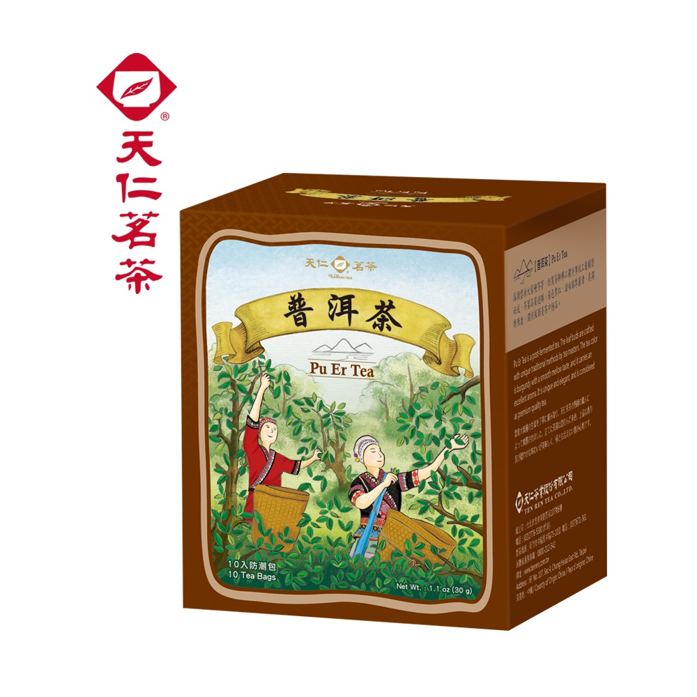 茗茶普洱茶Pu Er Te            a            10入防潮包 Tea BagsNe Wt 11  (30 g)天仁有限公司 REN TEA    t  .