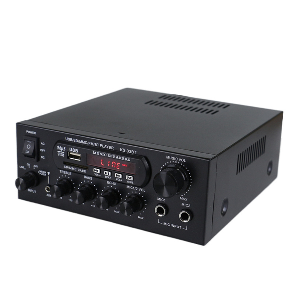 POWERKS-33BTMUSIC VOLUSB/SD/C/FM/BT PLAYERMUSIC SPEAKERSACMp3 USBOFFFMSD/MMC CARDTREBLEBASSAUX MMSCANVOLECHOMODEMIC1/2.VOLMAXMIC1MIC2MAXMAX INPUT