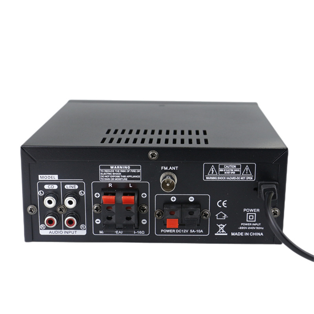 WARNINGTO THE OF MODE NOT EXPOSE THIS APPLIANCETO RAIN OR MOISTURERCDLINELFM.ANTCAUTION OF ELECTRIC SHOCK NOT AWARNING SHOCK HAZARD NOT OPENAUDIO INPUTMEAL160POWER DC12V 5A-10APOWERPOWER INPUT-240V MADE IN CHINA