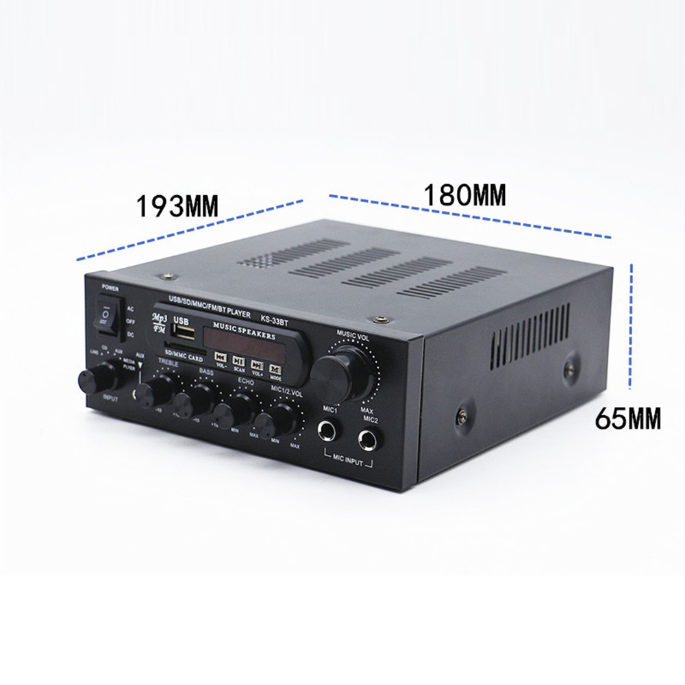 193MMOFFINPUTKS-338TMUSIC MMCFM/ PLYERMp3 USBMUSIC SPEAKERS/MMC CARDATREBLEBASS VOL ECHO180MM65MM/2 VOLMIC1MIC2MAXL MIC INPUT