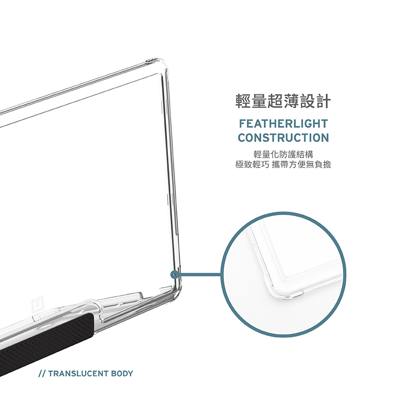 輕量超薄設計 輕量化防護結構 極致輕巧攜帶方便無負擔