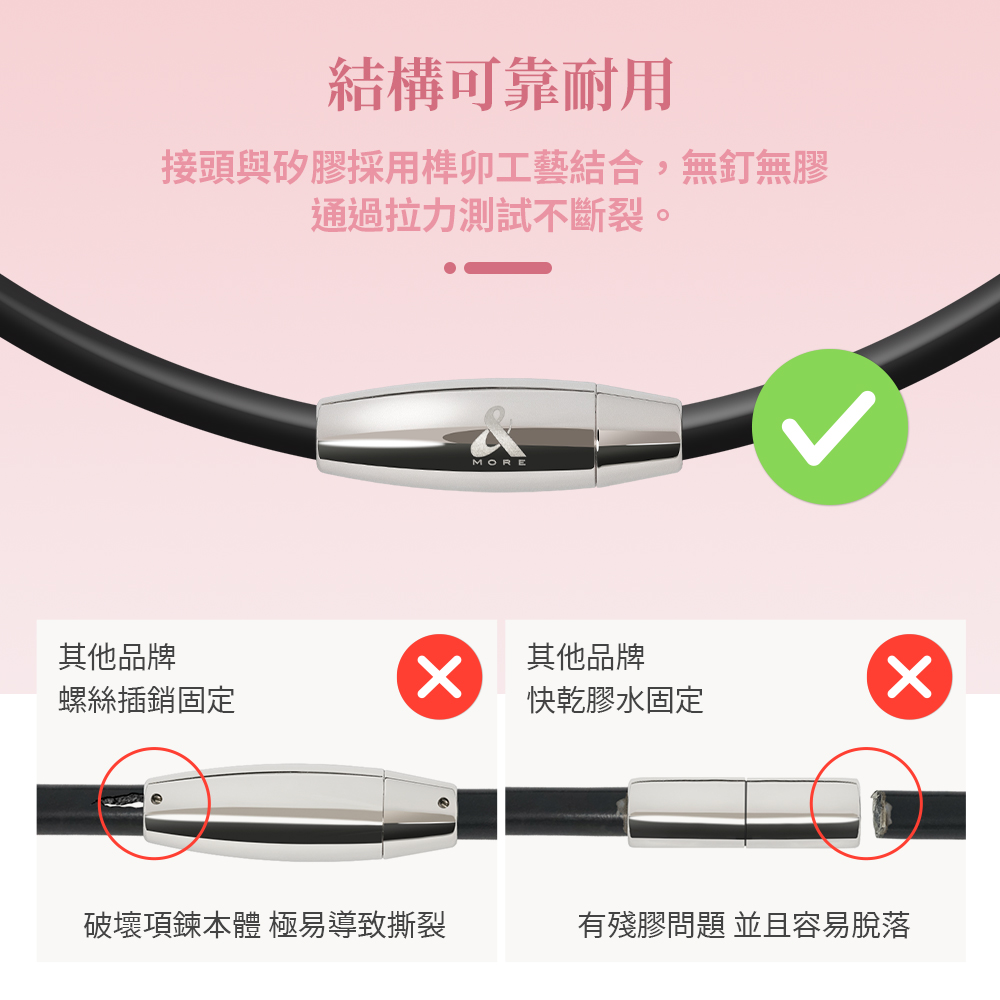 接頭與矽膠採用榫卯工藝結合,無釘無膠