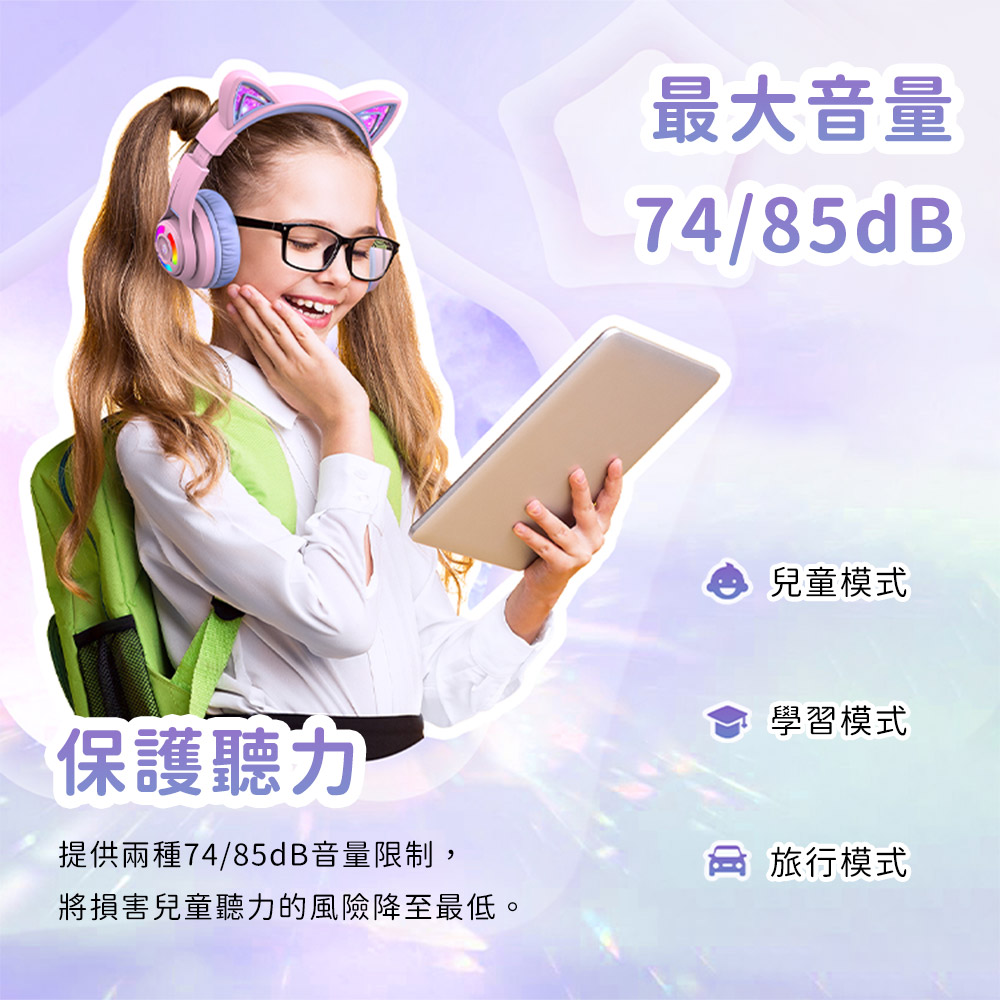 提供兩種7485dB音量限制,