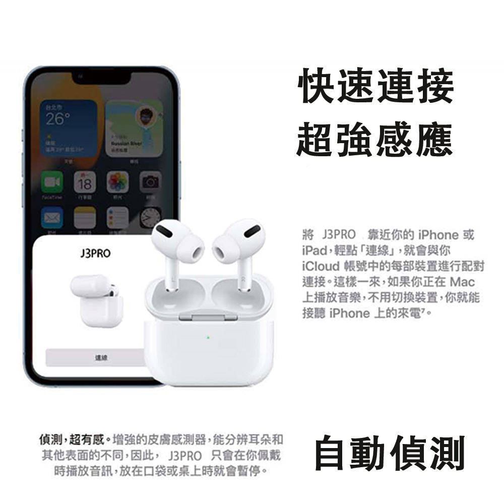 其他表面的不同,因此,J3PRO 只會在你佩戴