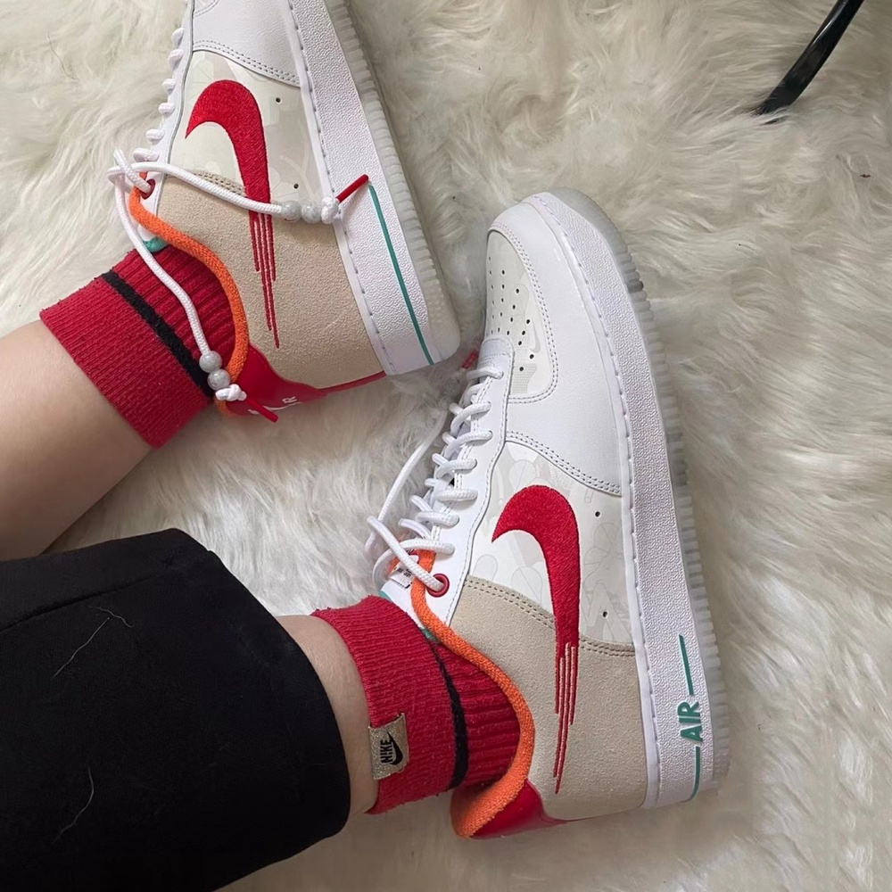 Nike Air Force 1 Low Just Do It White Red Teal 兔年紅青藍FD4205