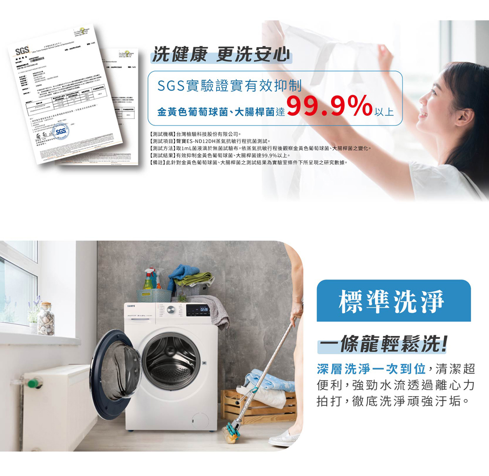 測試方法取1mL菌液滴於無菌試驗布,依蒸氣抗敏行程後觀察金黃色葡萄球菌、大腸桿菌之變化。