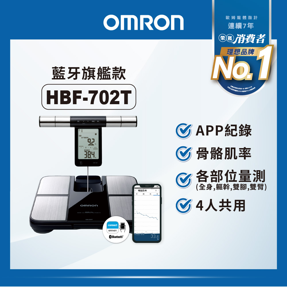 OMRON 歐姆龍】藍牙體脂計HBF-702T - momo購物網- 好評推薦-2026年6月