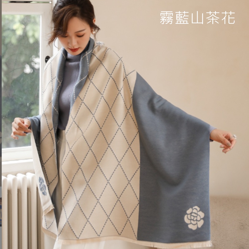 霧藍山茶花 