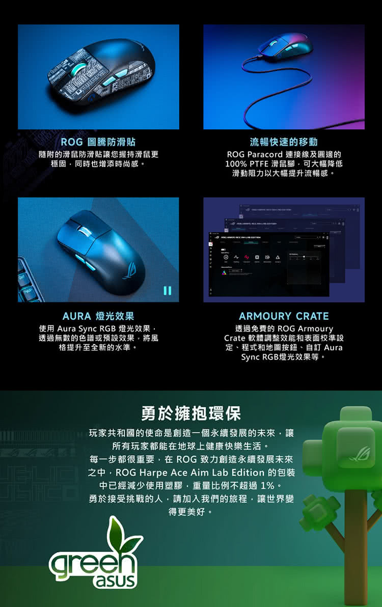 之中,ROG Harpe Ace Aim Lab Edition 的包裝