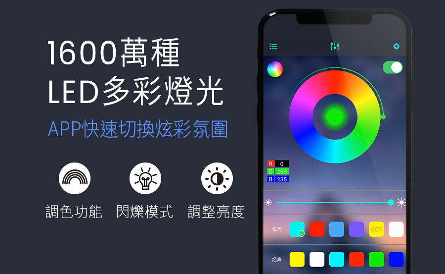 調色功能 閃燥模式 調整亮度