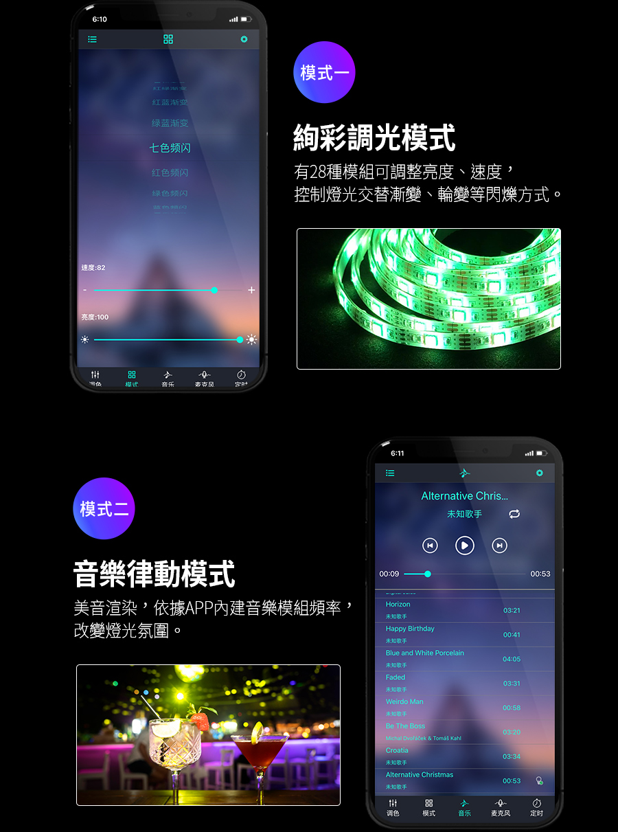 美音渲染,依據APP內建音樂模組頻率,