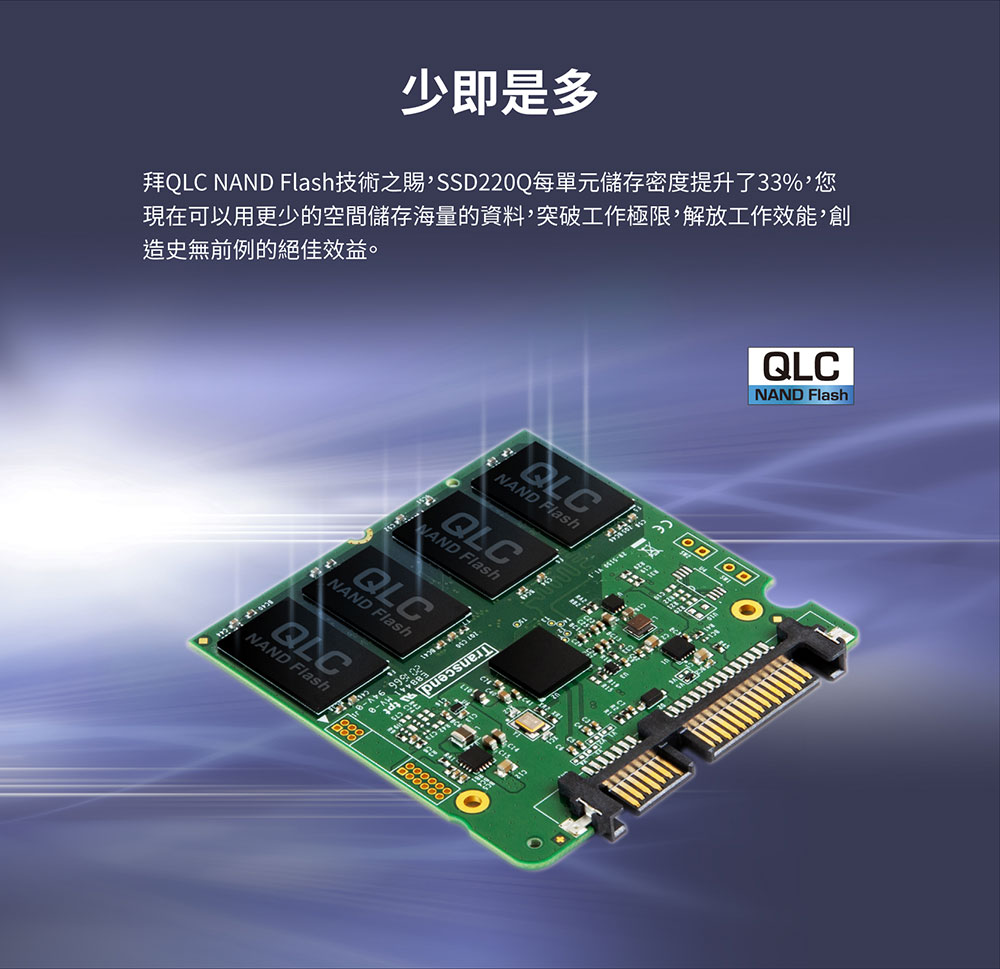 Transcend 創見】SSD220Q 1TB 2.5吋SATA III SSD固態硬碟(TS1TSSD220Q