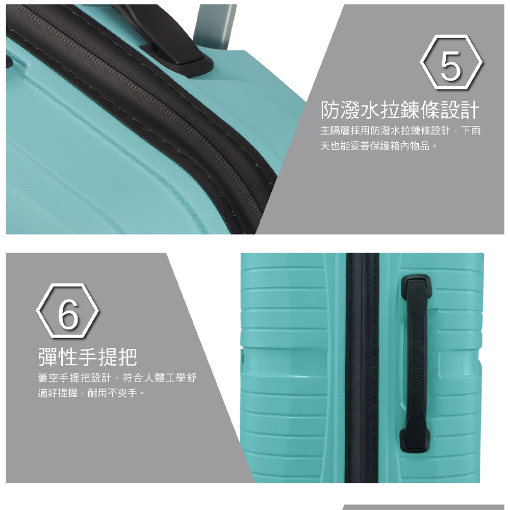 主隔層採用防潑水拉鍊條設計,下雨