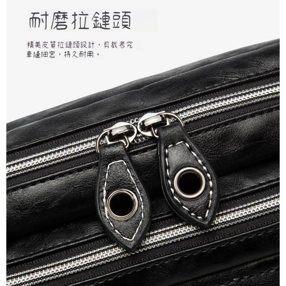 耐磨拉鏈頭 精美皮質拉鏈頭設計,剪裁考究 車縫細密,持久耐用。 