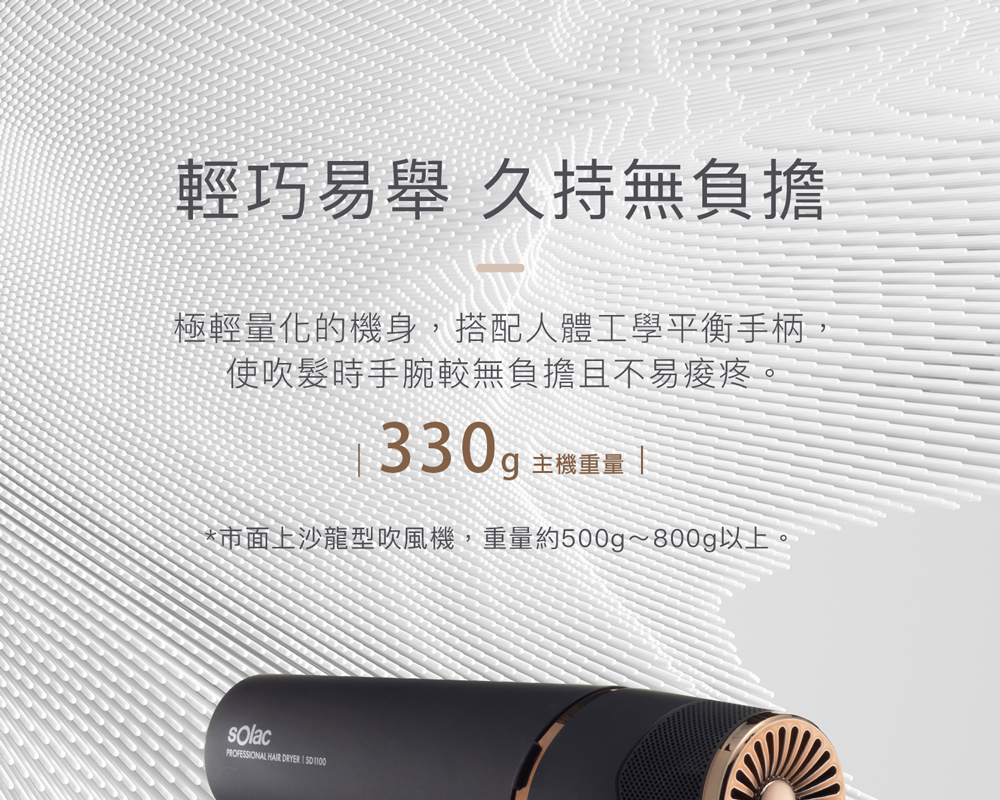 市面上沙龍型吹風機,重量約500g800g以上