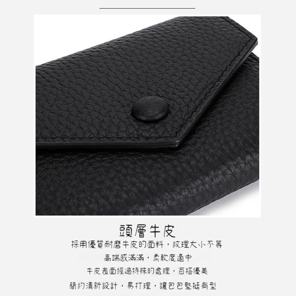 頭層牛皮 採用優質耐磨牛皮的面料,紋理大小不等 高端感滿滿,柔軟度適中 牛皮表面經過特殊的處理,百搭優美 簡約清新設計,易打理,讓包包堅挺有型