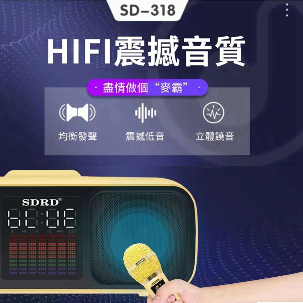 HIFI震撼音質 盡情做個麥霸 均衡發聲 震撼低音 立體饒音 