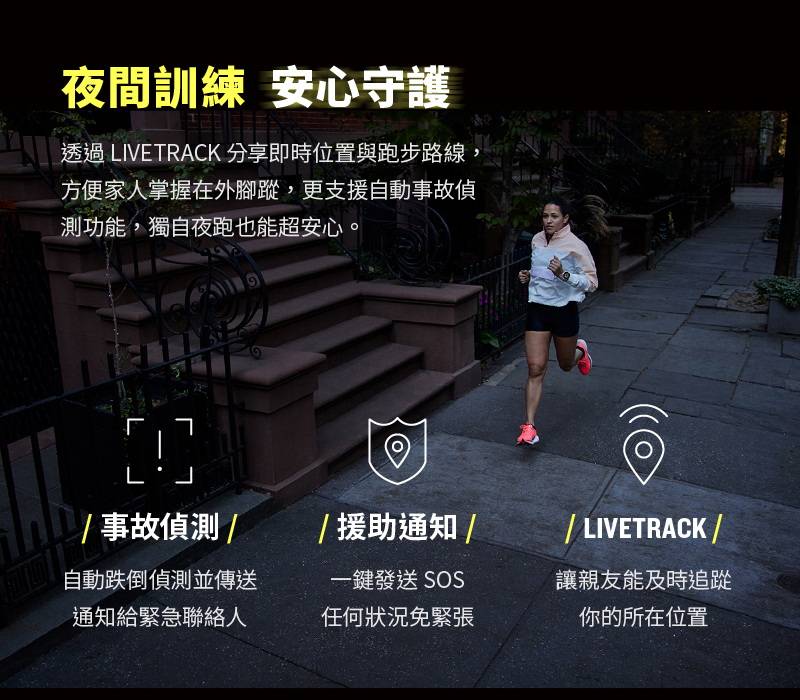 透過 LIVETRACK 分享即時位置與跑步路線
