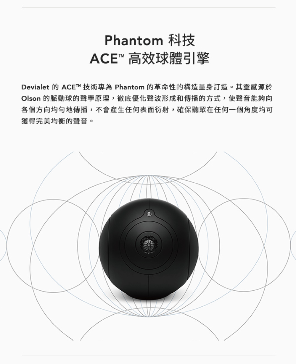 Devialet 的 ACE 技術專為 Phantom 的革命性的構造量身訂造。其靈感源於