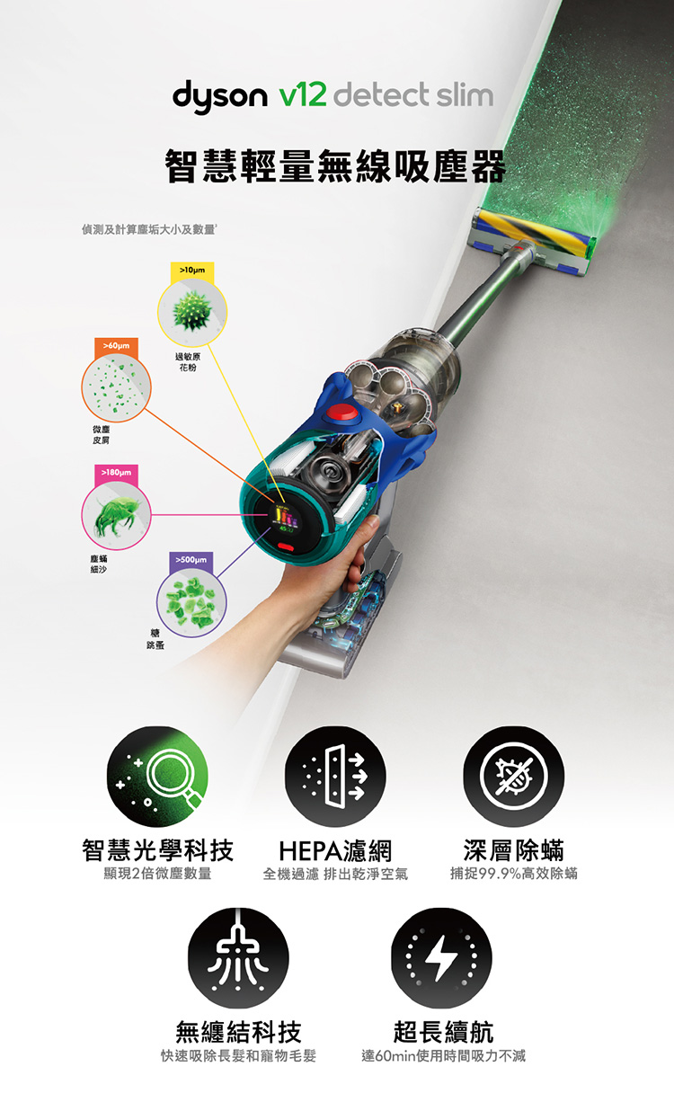 達60min使用時間吸力不減