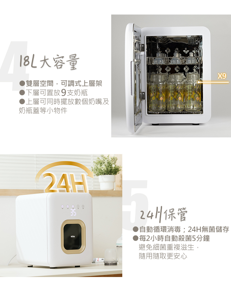 自動循環消毒24H無菌儲存