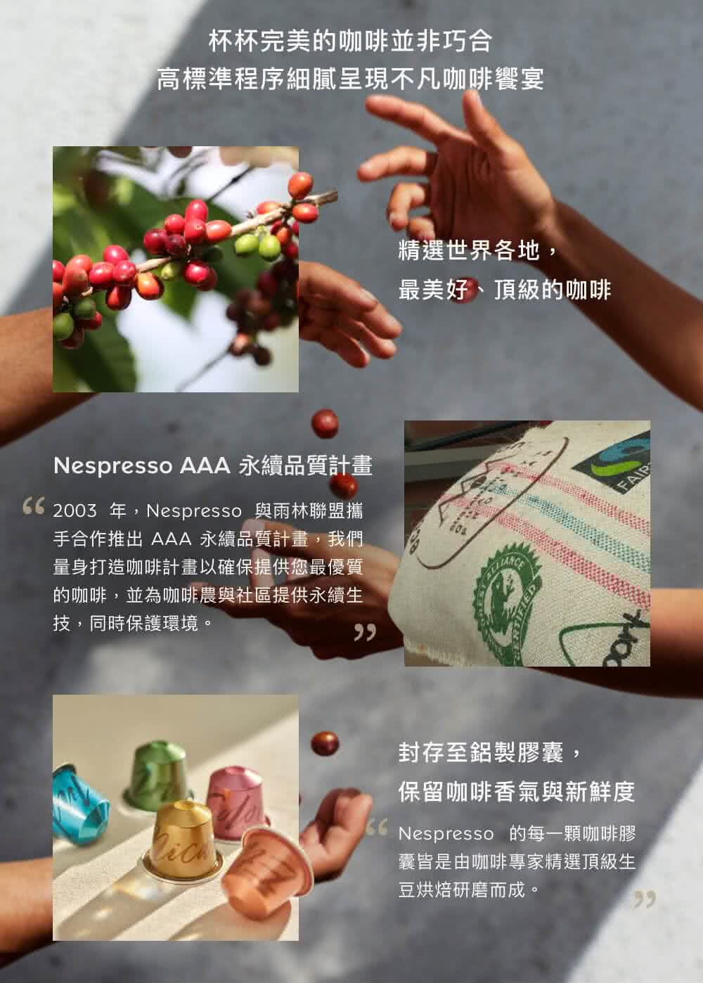 66 2003 年,Nespresso 與雨林聯盟攜