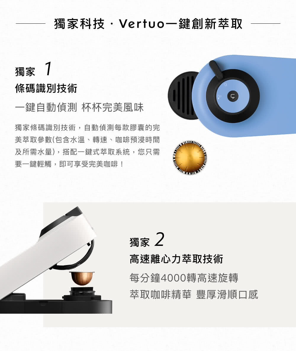 獨家條碼識別技術,自動偵測每款膠囊的完