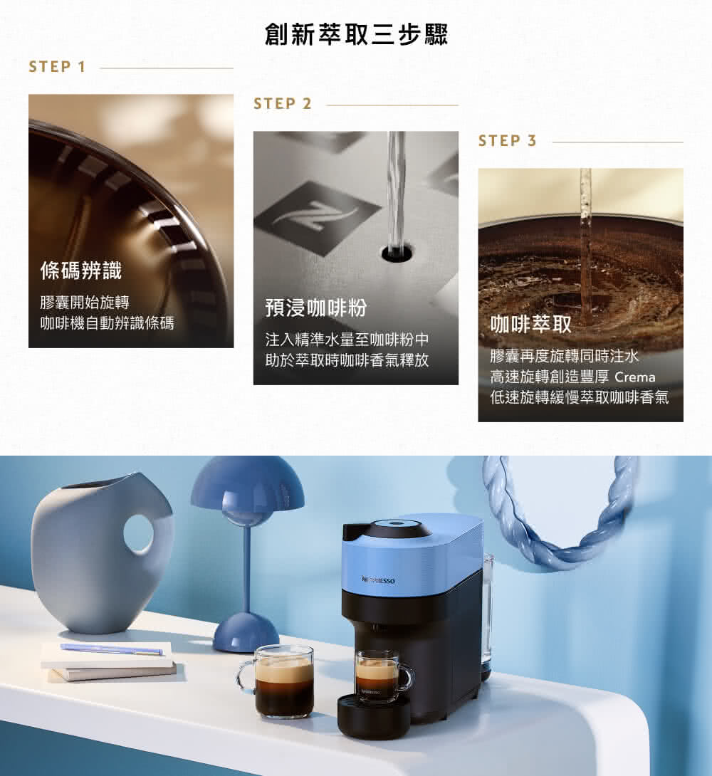 高速旋轉創造豐厚 Crema