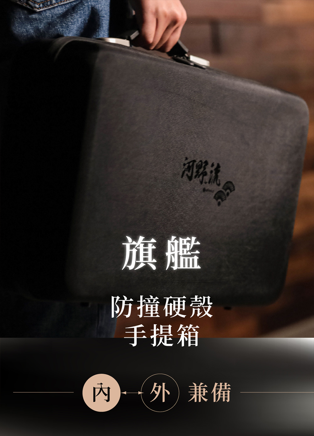 河野流 旗艦 防撞硬殼 手提箱 內 外兼備 