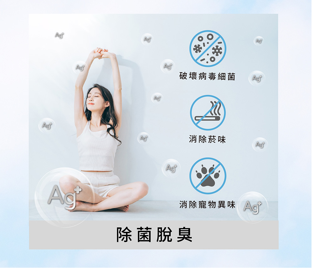 破壞病毒細菌 消除菸味 除菌脫臭 消除寵物異味 A