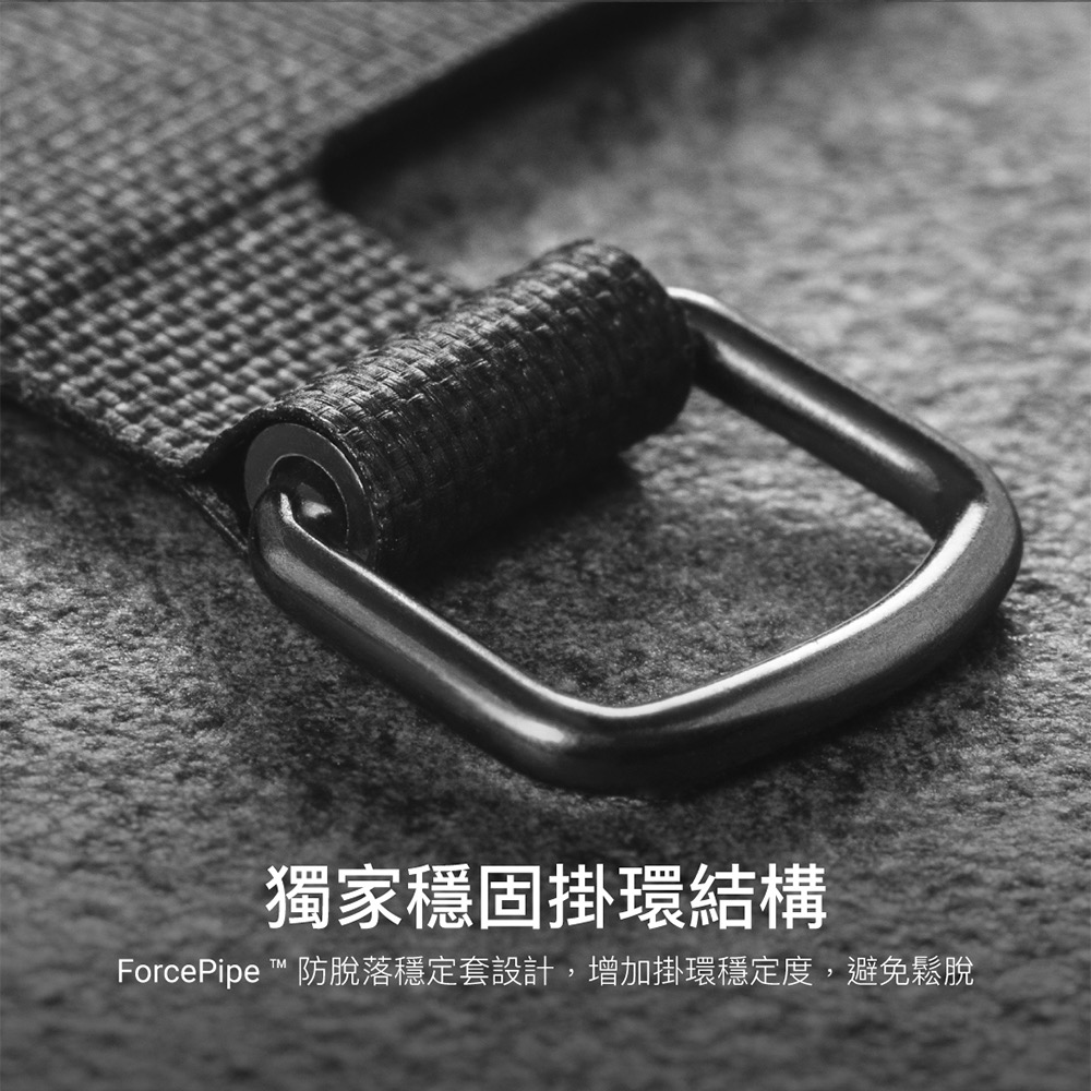 獨家穩固掛環結構 ForcePipe  防脫落穩定套設計,增加掛環穩定度,避免鬆脫 