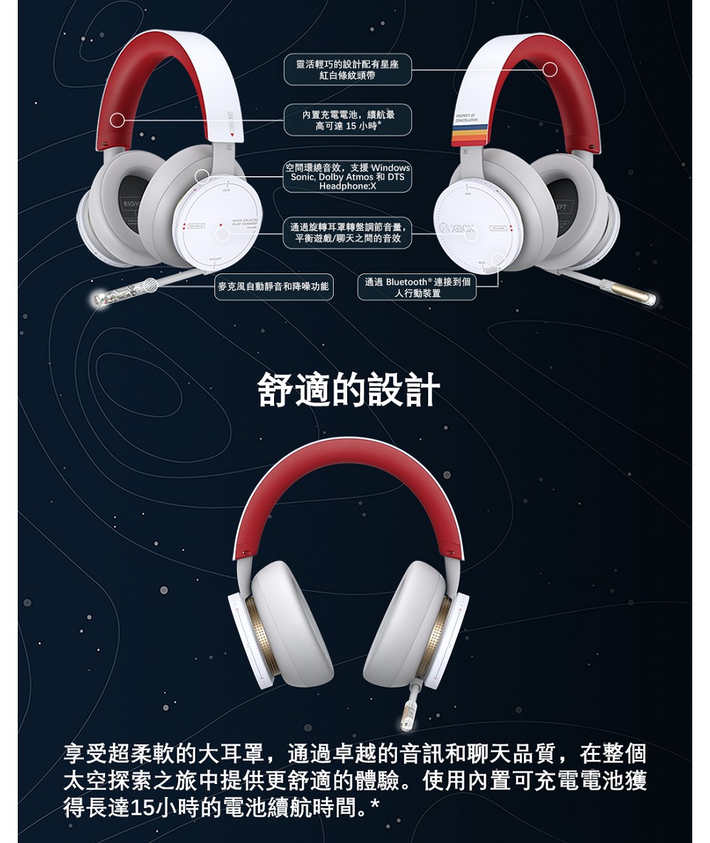 享受超柔軟的大耳罩,通過卓越的音訊和聊天品質,在整個
