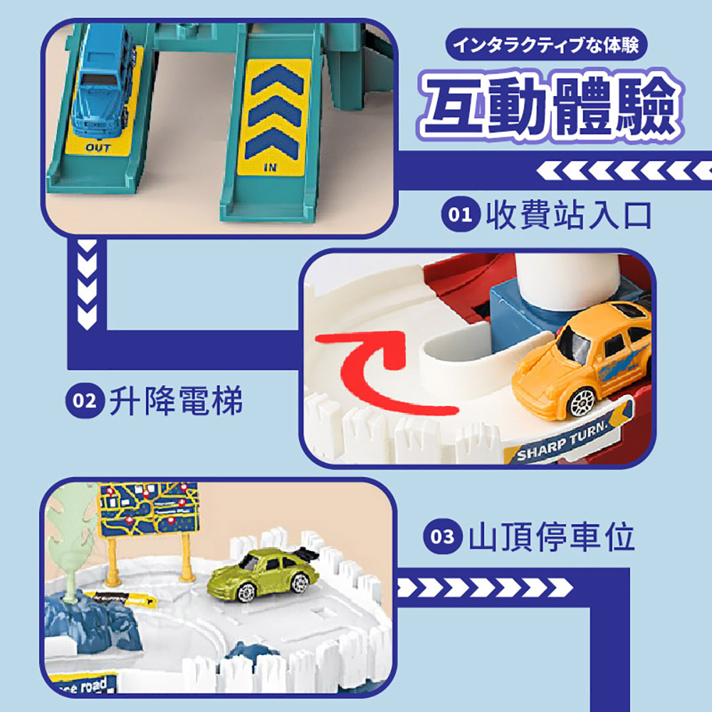 2 升降電梯 体験 互動體驗 01 收費站入口 03 山頂停車位 