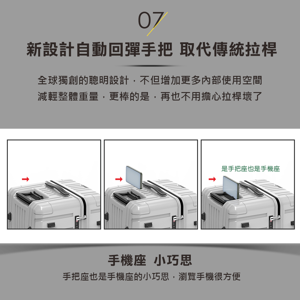 全球獨創的聰明設計,不但增加更多內部使用空間