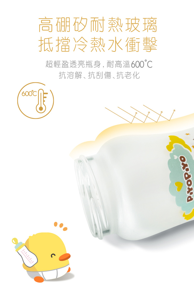 高硼矽耐熱玻璃 抵擋冷熱水衝擊 超輕盈透亮瓶身,耐高溫600 抗溶解抗刮傷抗老化 