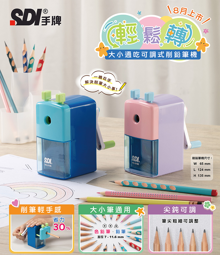 大小通吃可調式削鉛筆機