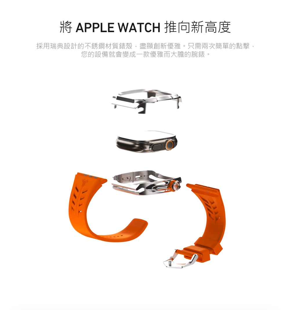Y24 Apple Watch 49mm 不鏽鋼防水保護殼 