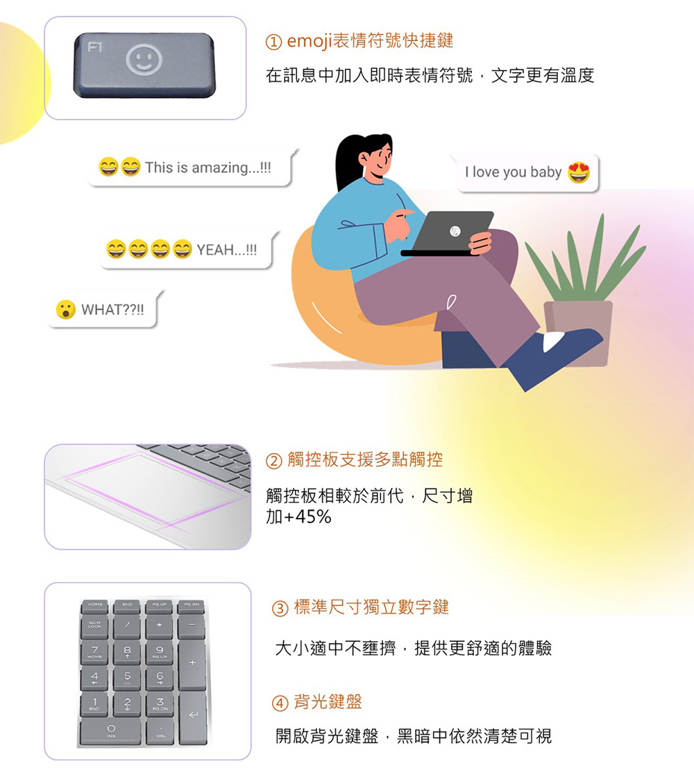 在訊息中加入即時表情符號,文字更有溫度