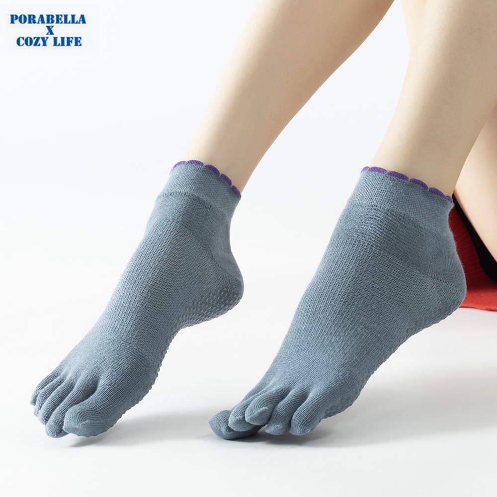 Porabella 任選三雙 襪子 五指瑜珈襪 撞色襪 運動