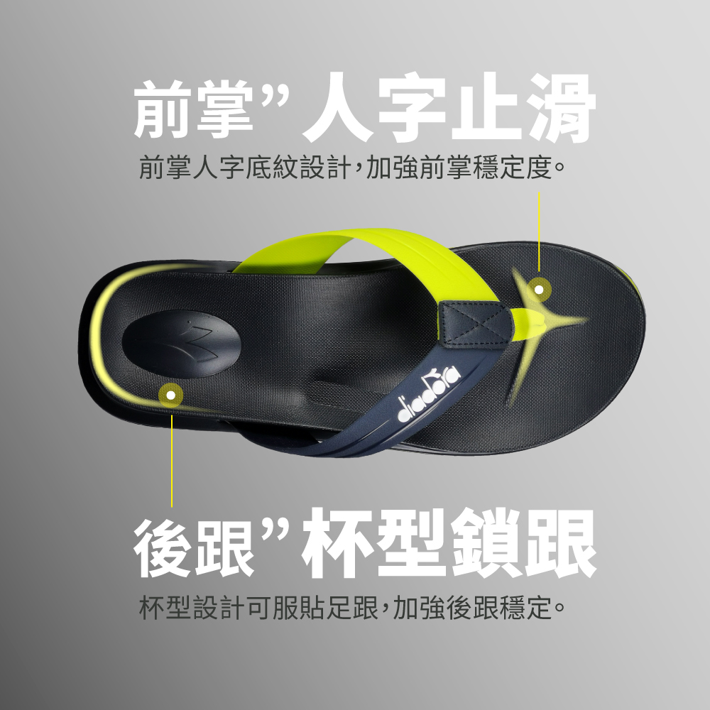 DIADORA 男鞋 男段運動夾腳拖鞋(DA71236)品牌