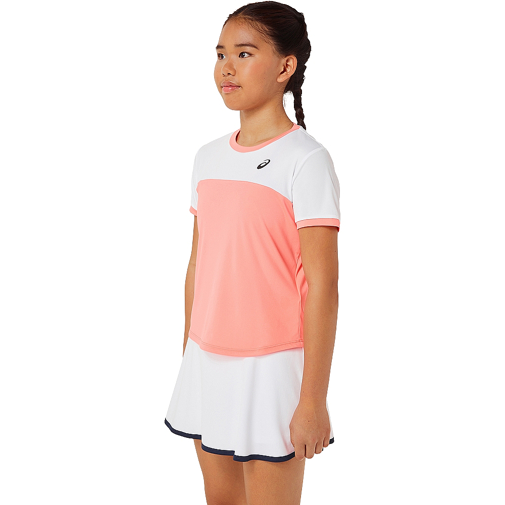 asics 亞瑟士 女童 短袖上衣 女童 網球 上衣(204