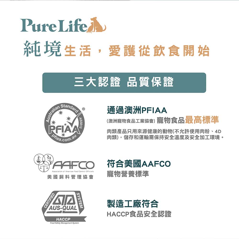 肉類產品只用來源健康的動物不允許使用肉粉、4D