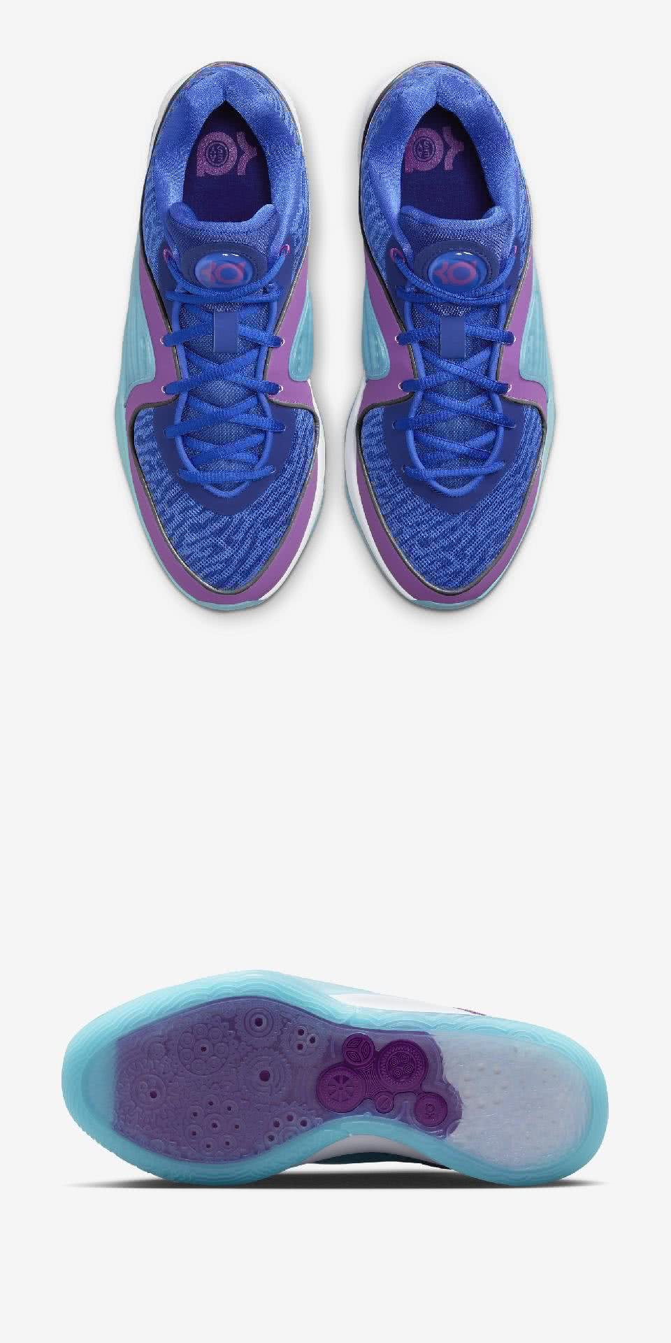 NIKE 耐吉 籃球鞋 KD16 EP 藍 紫 男鞋 氣墊 