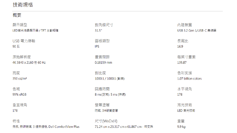 無汞, 無砷玻璃, 3 这無邊框, Dell ComfortView Plus