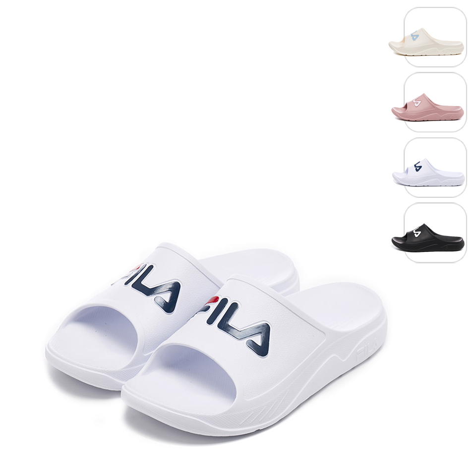 FILA 男鞋 女鞋 PLUMPY SLIDE 中性拖鞋-白