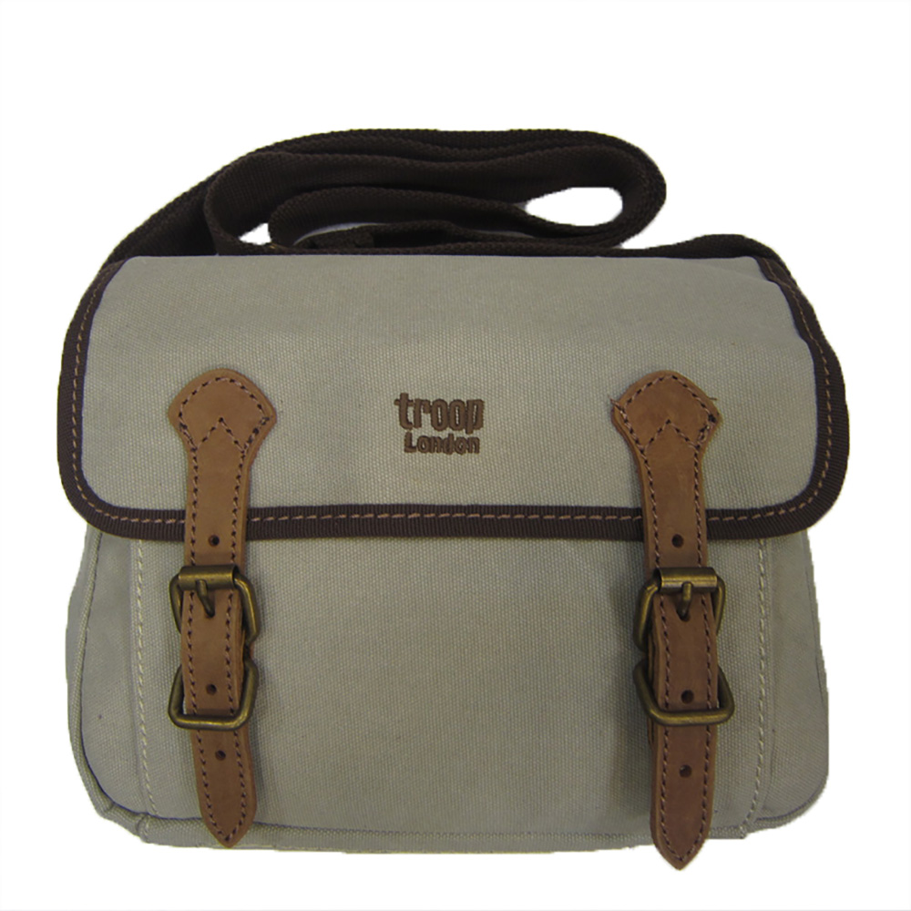 TROOP 肩側包超中容量主袋+外袋共三層經典100%純棉(