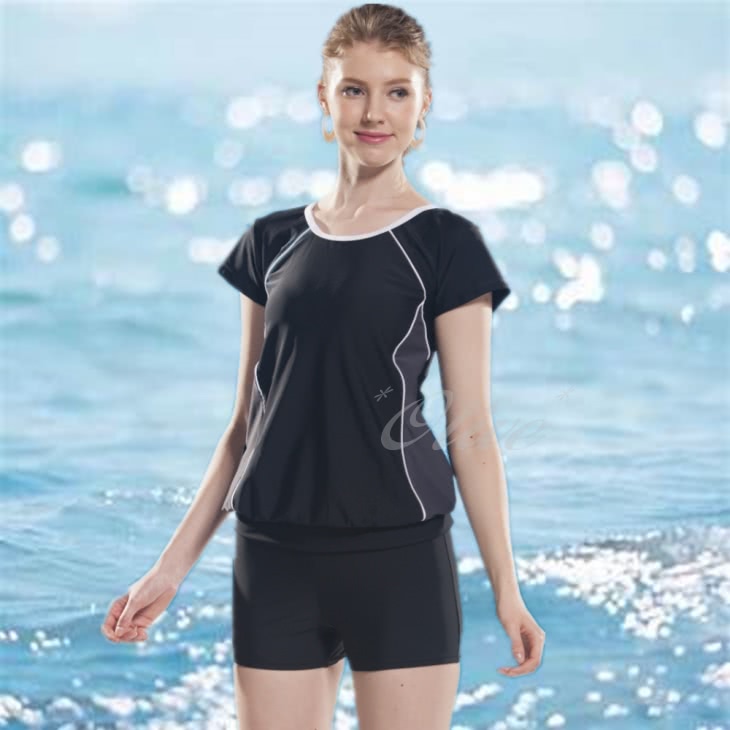 小薇的店 泳之美品牌時尚二件式短袖泳裝(NO.282368)